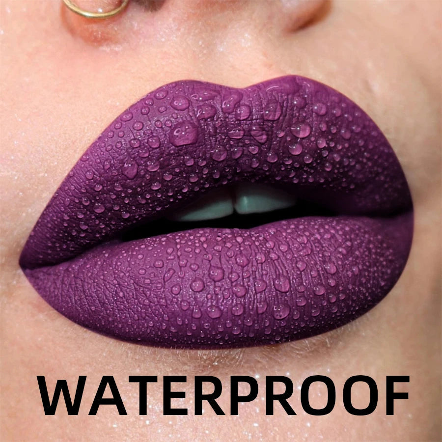 19 colors Matte Velvet Lip Gloss Waterproof Liquid Lipstick Nude Black Lips tint Makeup Lip Glaze Cosmetics Red Lip Stain Beauty BeautyBond