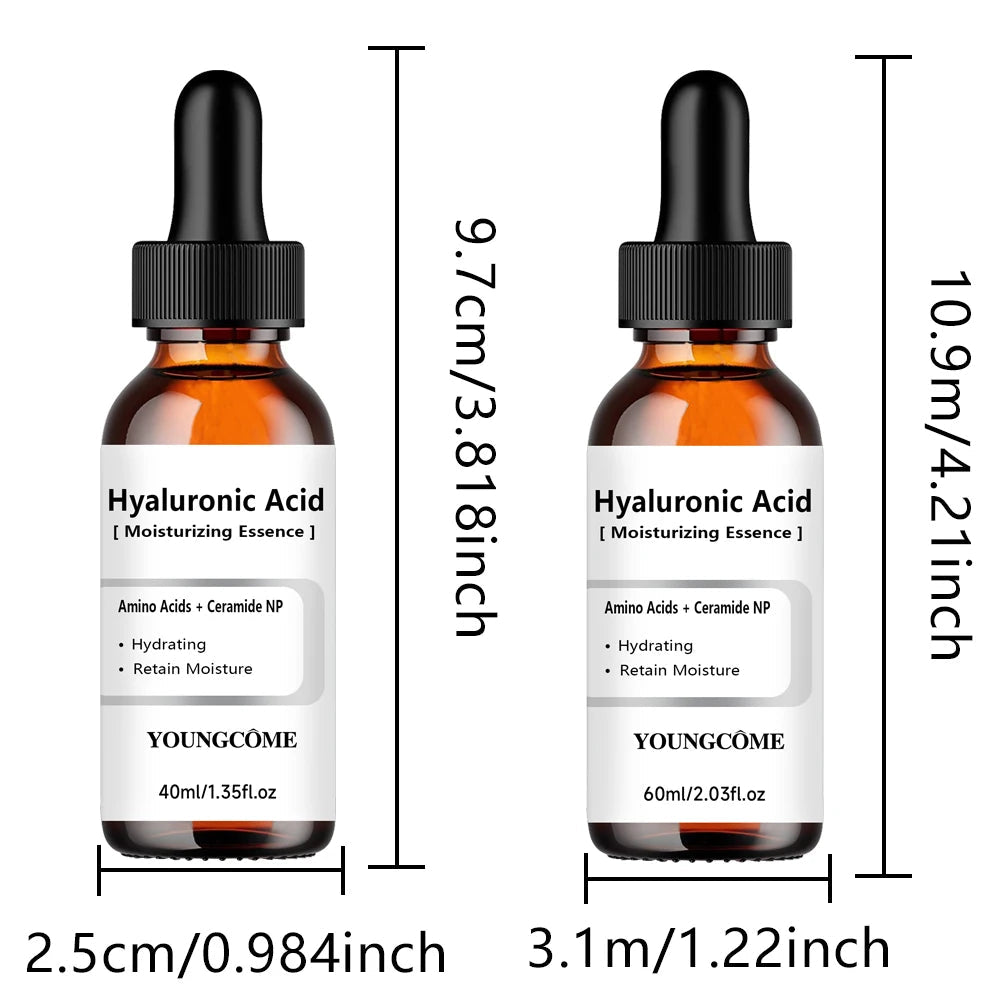 Hydrating Hyaluronic Acid Serum - Moisture Boosting Formula for Skin Repair & Dry Skin Care - 40/60ml - Suitable for All Skin Ty BeautyBond