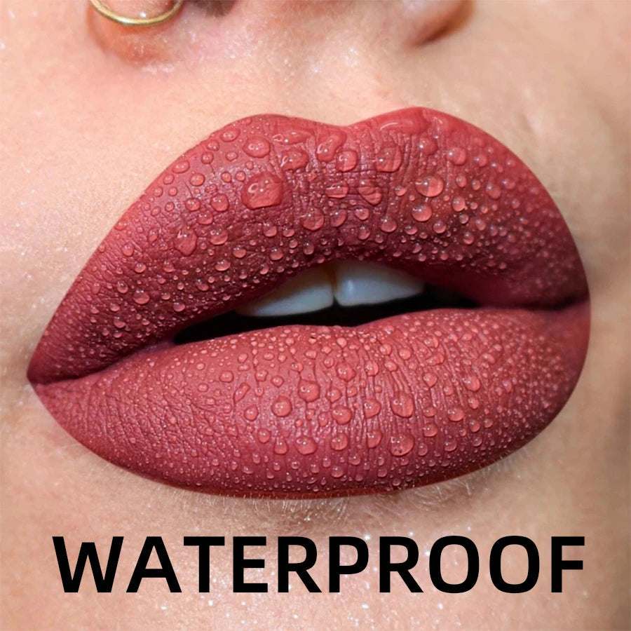 19 colors Matte Velvet Lip Gloss Waterproof Liquid Lipstick Nude Black Lips tint Makeup Lip Glaze Cosmetics Red Lip Stain Beauty BeautyBond