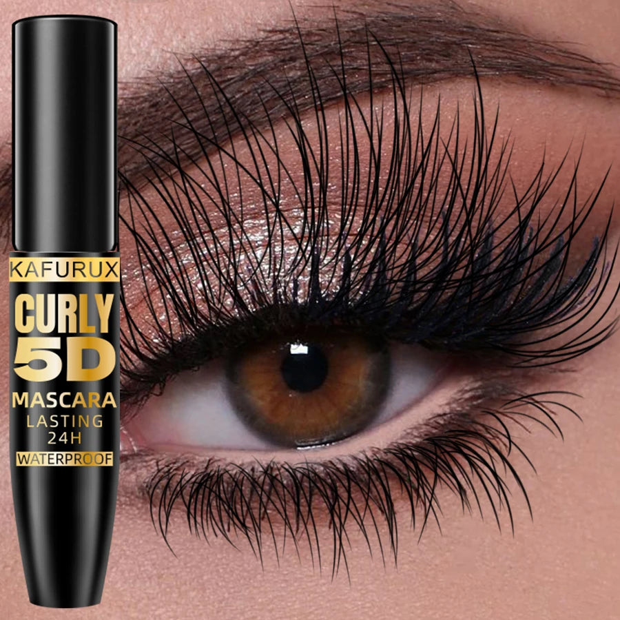 5D Black Waterproof Mascara Lengthens Eyelashes Extension Thick Silk Fiber Mascara Female Makeup Eye Cosmetics Tools for Gifts BeautyBond