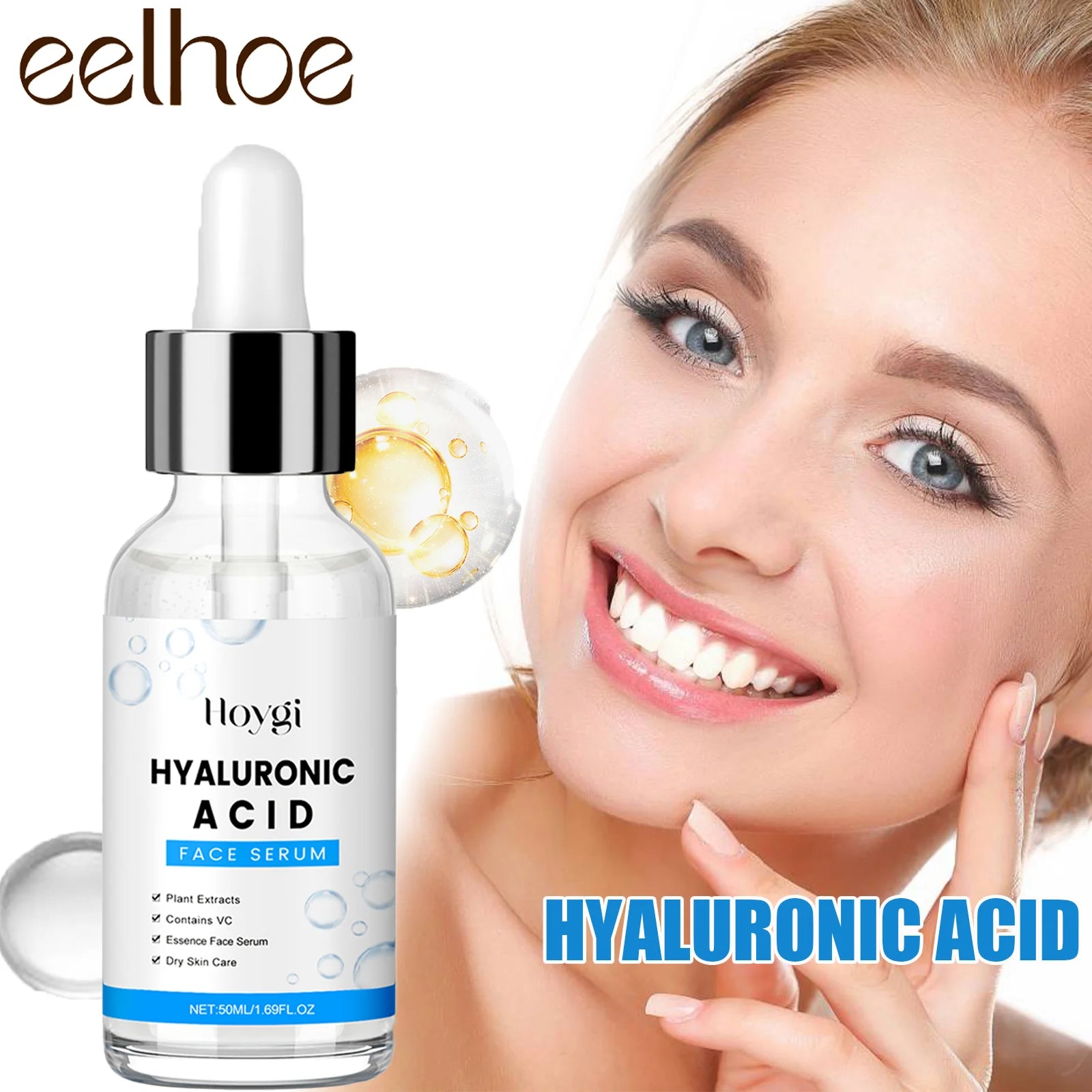 Hyaluronic Acid Serum 50ml Anti Aging Face Serum With Centella Asiatica Deep Hydration For Glowing Skin For Fine Lines Wrinkles BeautyBond