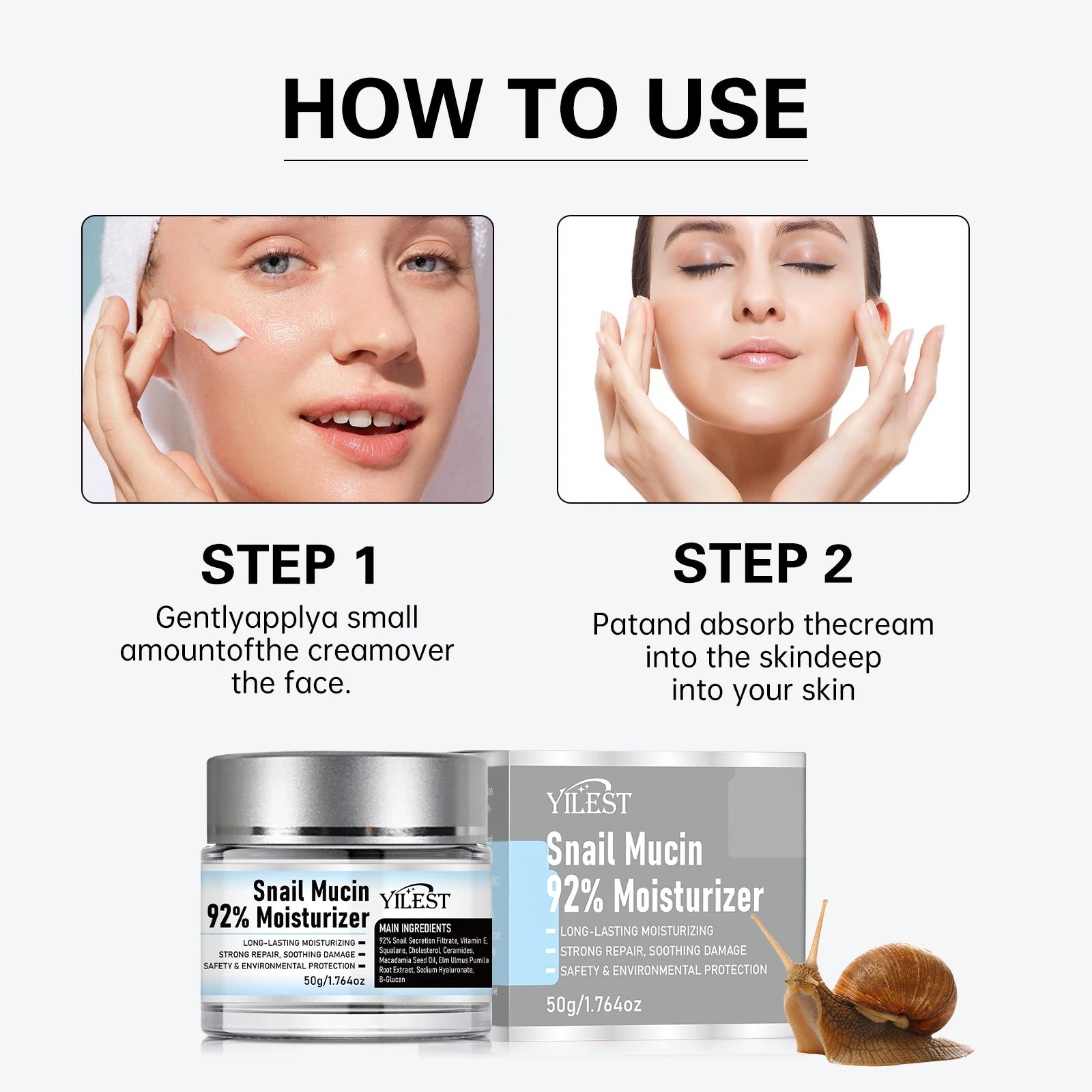 Snail Mucin 92% Moisturizing Advanced Power Essence Fading Lifting Firming Smoothing Nourishin Brightening Strong Repair Care BeautyBond