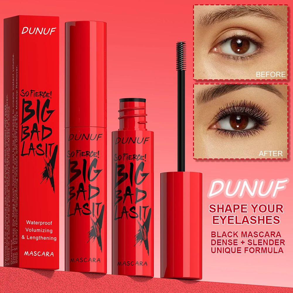 DUNUF 1 Pcs Long Lasting Mascara Thin Thick Waterproof Curl does not Easily Stain Sweat-proof and Non-smudging Beginner Friendly BeautyBond