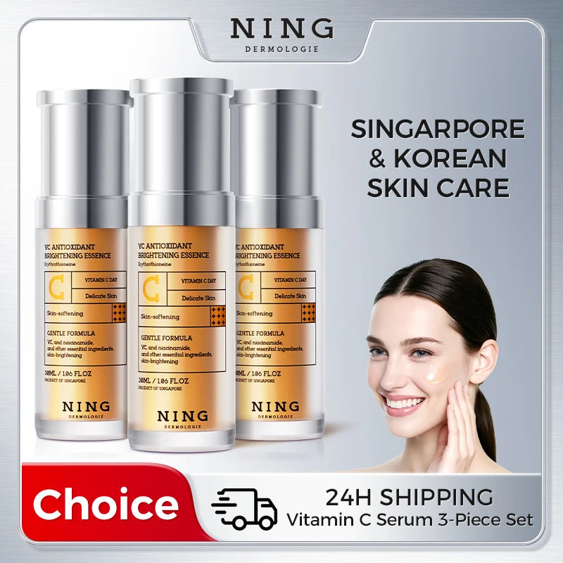 30ml x 3 Vitamin C Face Serum – Niacinamide + Calendula Extract, Hydrating Moisture Care for Radiance & Even-Looking Tone BeautyBond