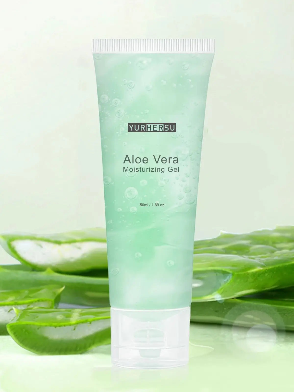 Aloe Vera Gel for Face, Daily Moisturizer & Makeup Primer, 100% Natural, Soothing, Hydrating, Non Greasy, Fast Absorb (50ml) BeautyBond