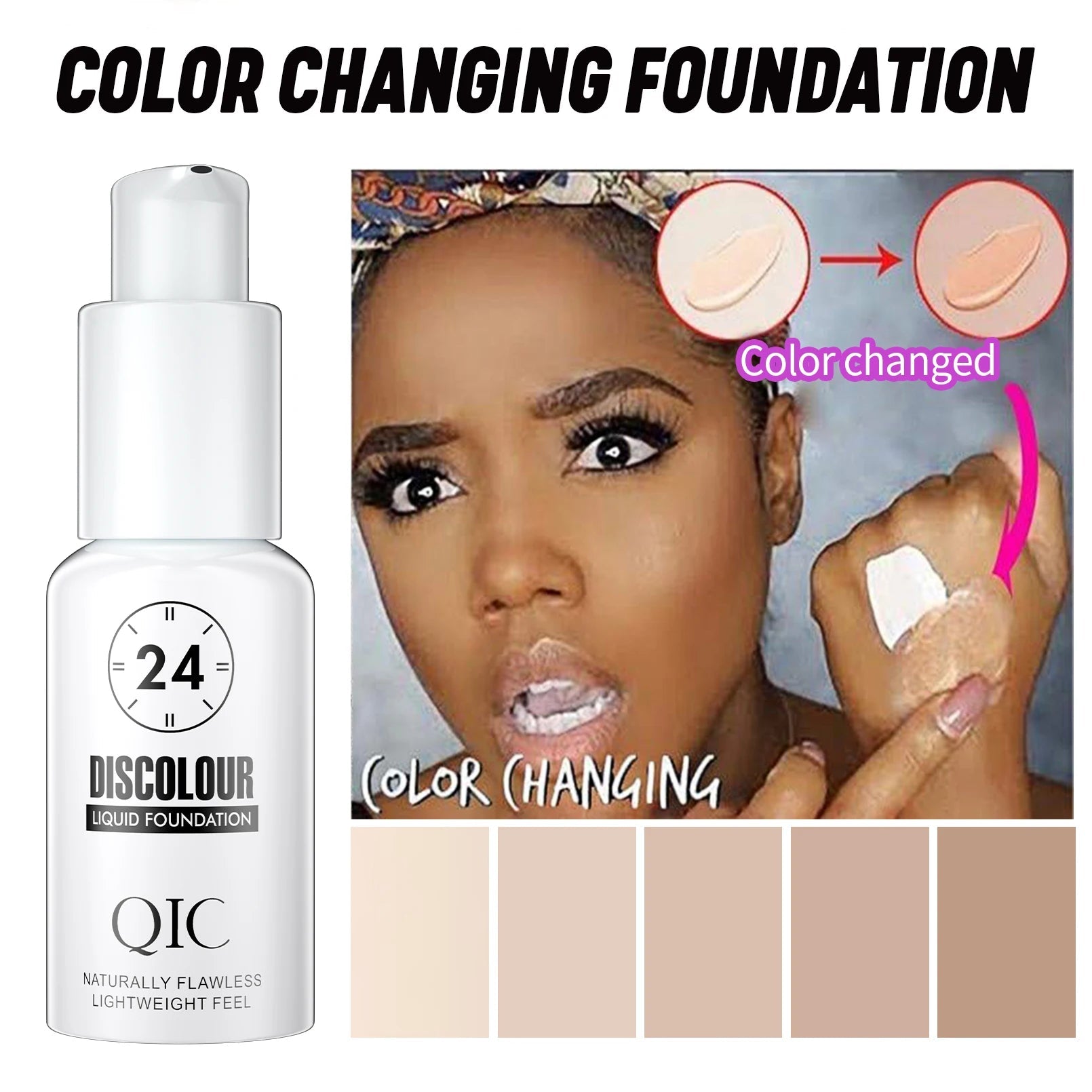 Foundation Magic Color Changing Foundation Liquid Soft Matte Long Lasting Hydrating Makeup Base BeautyBond