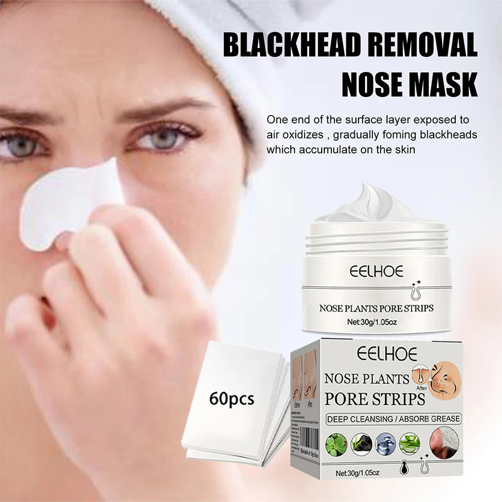 Blackhead Remover Mask Nose Mask Pore Strips Black Mask Peeling Acne Treatment Deep Cleansing Face Mask Oil Control Skin Care BeautyBond
