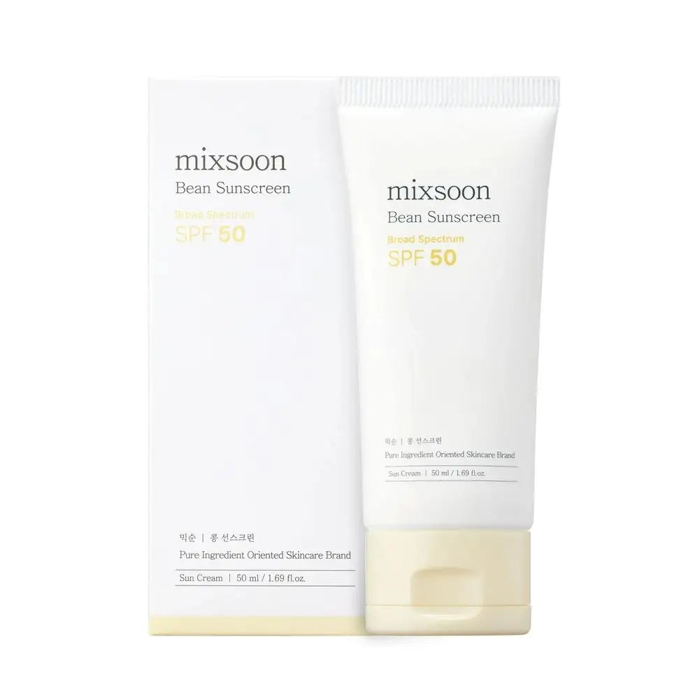Korean Mixsoon Bean Cream Essence Sunscreen Centella Facial Cleaner Moisturizing Soothing Enhance Skin Elasticity Oil Control BeautyBond
