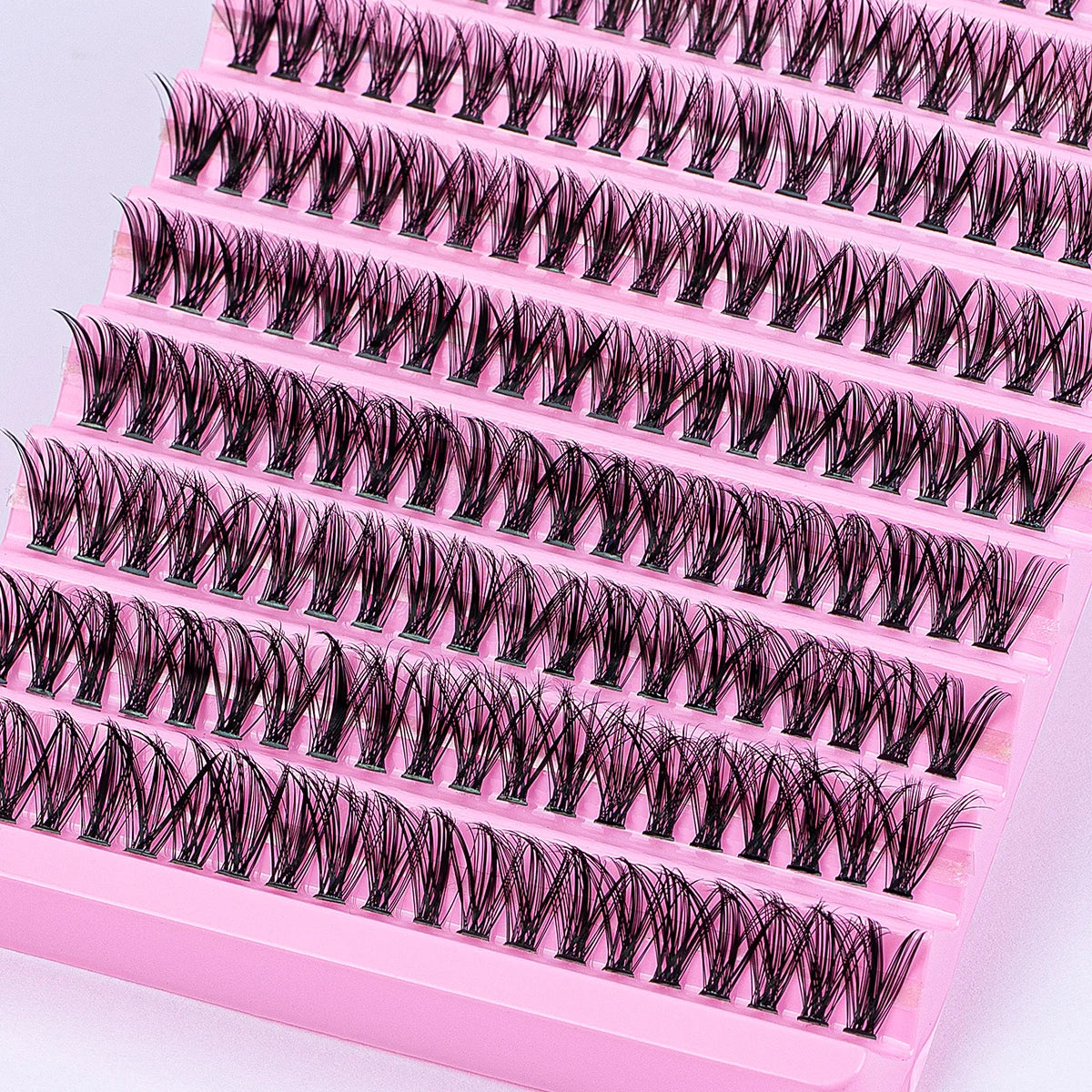 DIY Eyelash Extension Kit 200pcs Individual Lashes Cluster D Curl, 8-16mm Mix Lash Clusters with Lash Tweezers BeautyBond