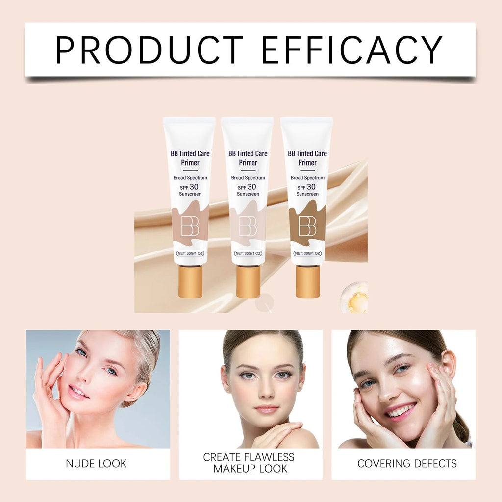 Sunscreen BB Cream Protect Sun Burn Calm Redness Balance Oil Shine Conceal Face Blemish Enhance Skin Barrier Portable Concealer BeautyBond