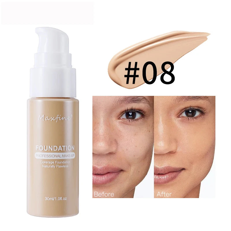 Liquid Foundation Effective Concealer Waterproof Sweat-resistant Makeup Professional Cosmetics BeautyBond