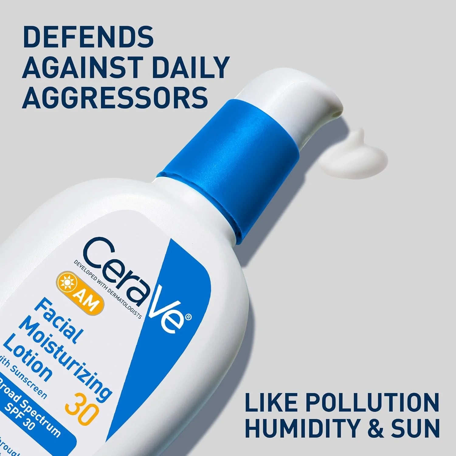 CeraVe AM Facial Moisturizing Lotion SPF 30 – Oil-Free with Ceramides & Hyaluronic Acid, 3 oz BeautyBond