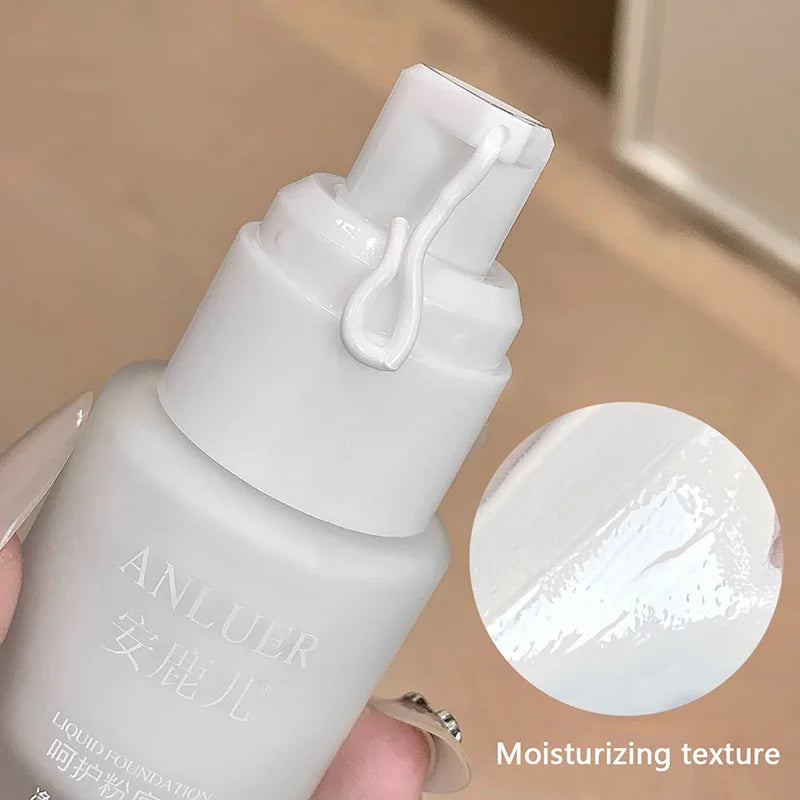Pure White Liquid Foundation 30ml Matte Full Coverage Long Lasting Waterproof Face Makeup Base Cream For Cosplay Halloween Stage BeautyBond
