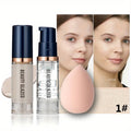 BEAUTY GLAZED 3Pcs Face Makeup Set,Matte Long lasting Waterproof Liquid Foundation+Primer+Puff BeautyBond