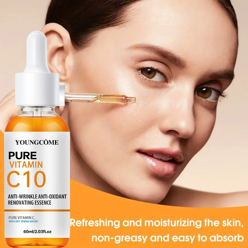 Vitamin C Facial Essence Hyaluronic Acid Dark Skin Brighten Serum Fade Fine Lines Moisturizing Repair Dull Serum Face Skin Care BeautyBond