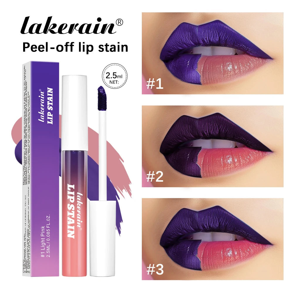 3pcs/set Lip Stain Peel Off And Reveal Long Lasting Waterproof Pink Lip Tint Transfer Proof Natural Lip Stain Tear Off Lip Gloss BeautyBond