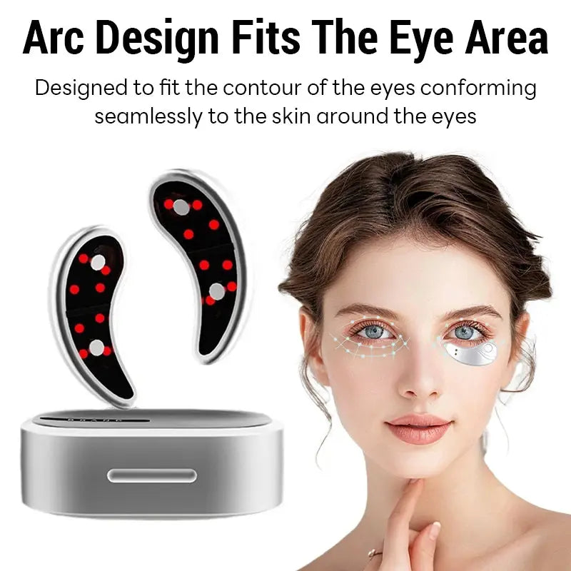 Led Red Light Eye Care Therapy EMS Pulse Micro-current Device Eye Massager To Relieve Fatigue For Treatment Under Eye Wrinkle BeautyBond