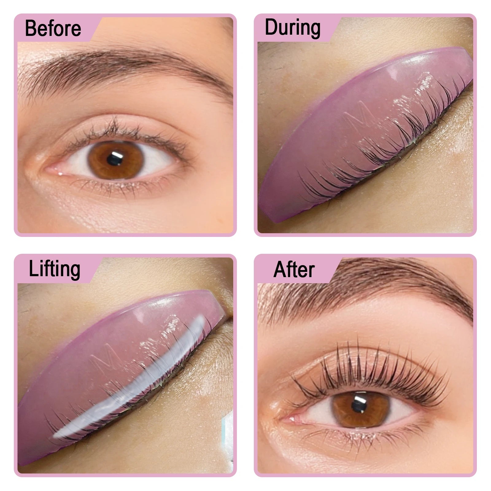 4 pairs Lashlift Silicone Eyelash Lift Perm Pads Kit - Eye Curler Rods Tool for Longer, Fuller Lashes BeautyBond