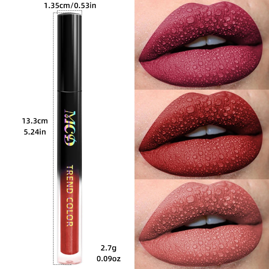 19 colors Matte Velvet Lip Gloss Waterproof Liquid Lipstick Nude Black Lips tint Makeup Lip Glaze Cosmetics Red Lip Stain Beauty BeautyBond