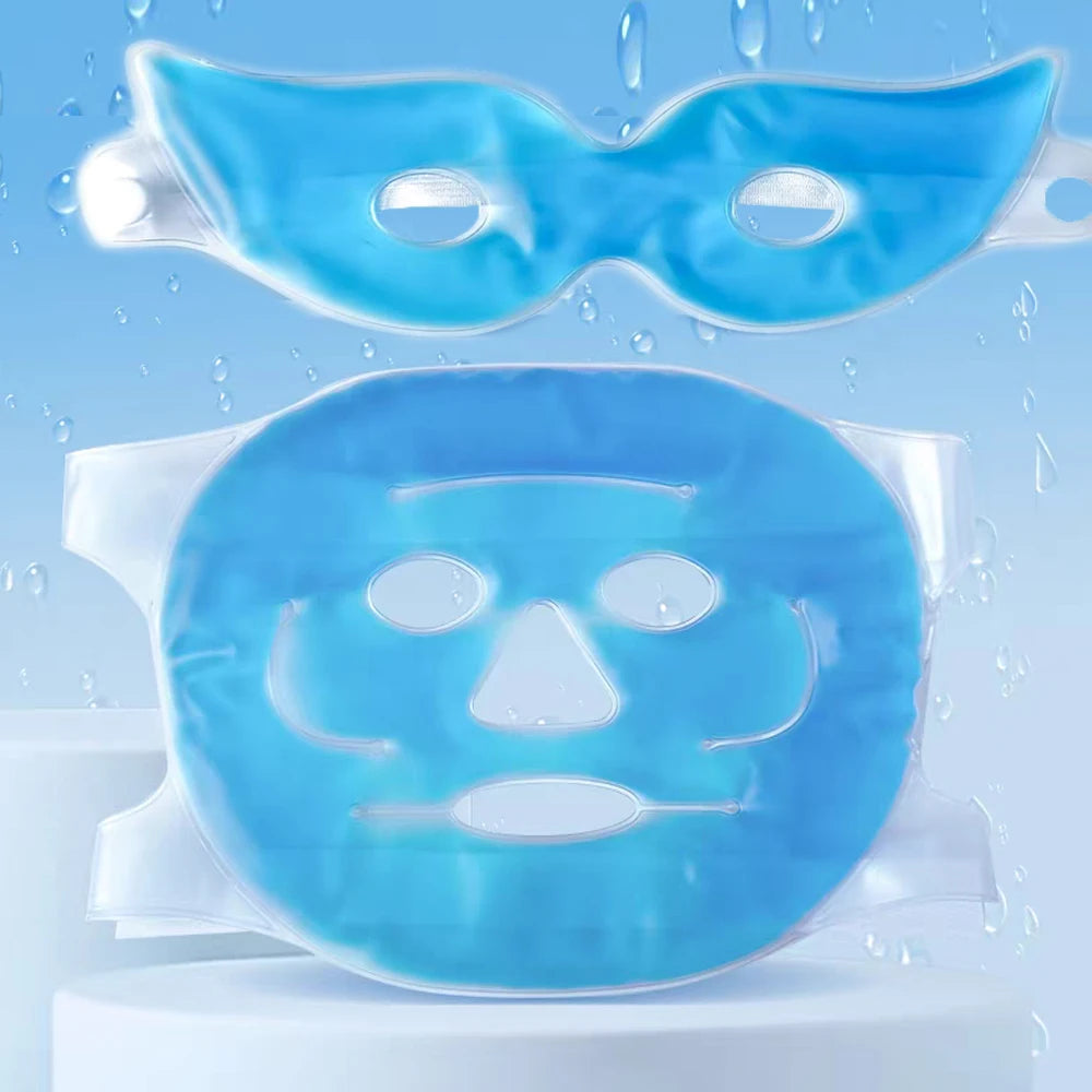 Face Cooling Mask Gel Eye Mask Ice Pack Cooling PVC Hot Cold Therapy Skin Care Tool Gel Face Mask Skin Firming Spa Sleep Mask BeautyBond