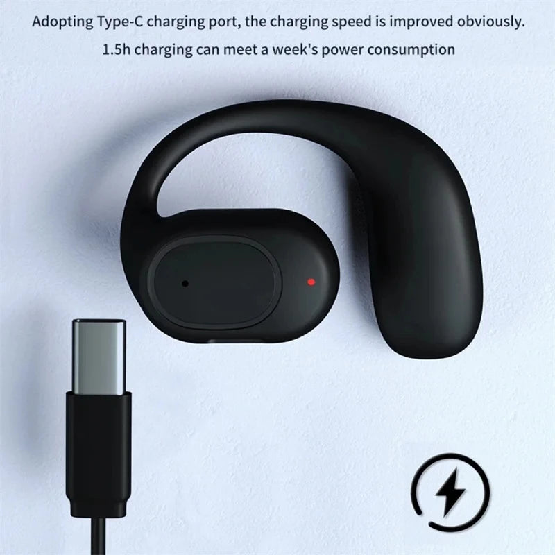 Wireless Headphones Bluetooth Headset With Microphone Bone Conduction Handsfree Noise Canceling Earphones For Driving Audifonos BeautyBond