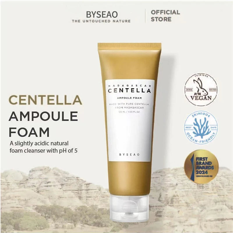Centella Face Refreshing Foaming Cleanser,Gentle Removes Dirt,Oil Control Deep Cleansing Calming Ampoule Foam,Korean Skincare BeautyBond
