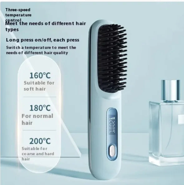 Wireless Hair Straightener Curler – 2-in-1 Portable Styling Tool BeautyBond