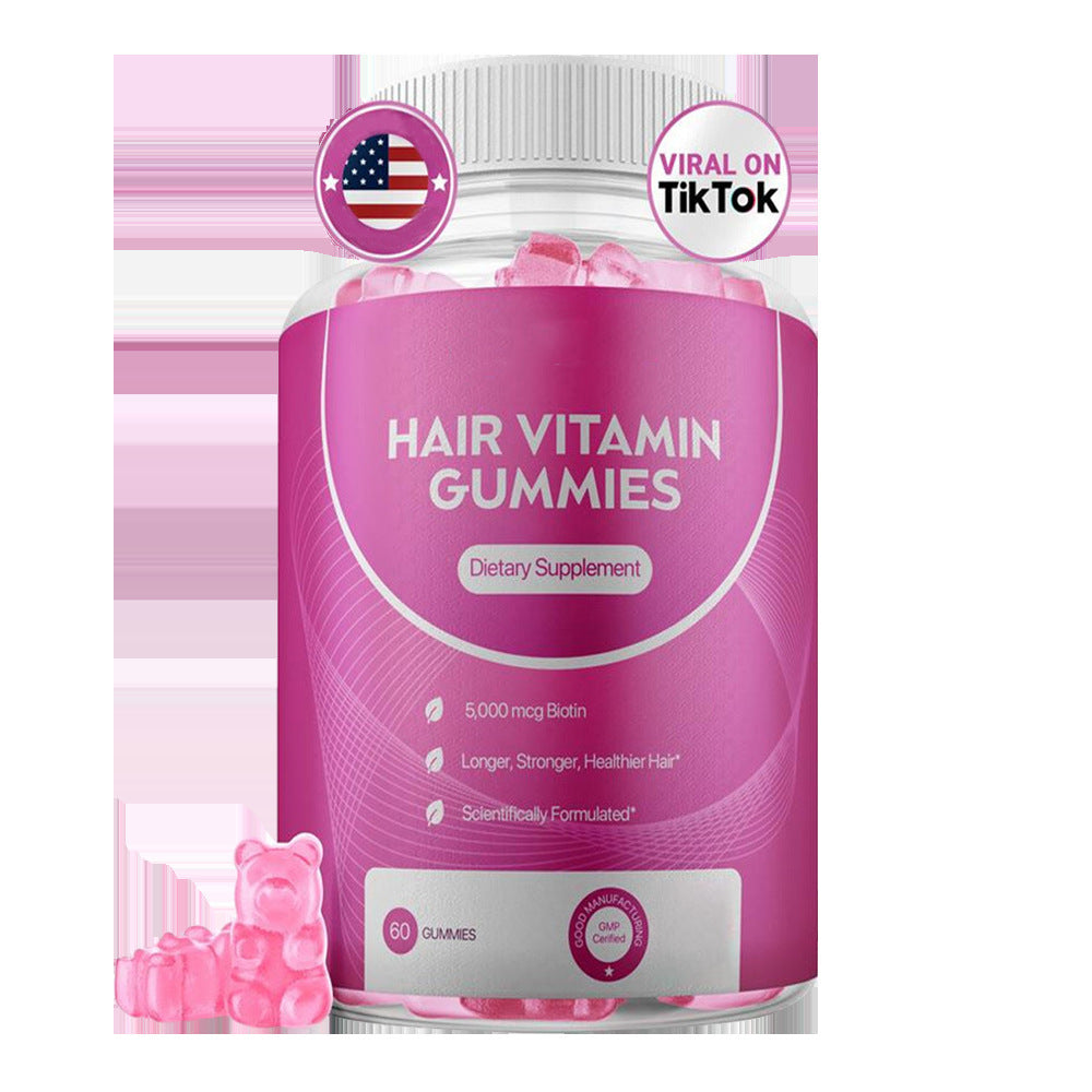 Hair Growth Vitamin Gummies — Nourishing Hair, Skin & Nail Support Doba