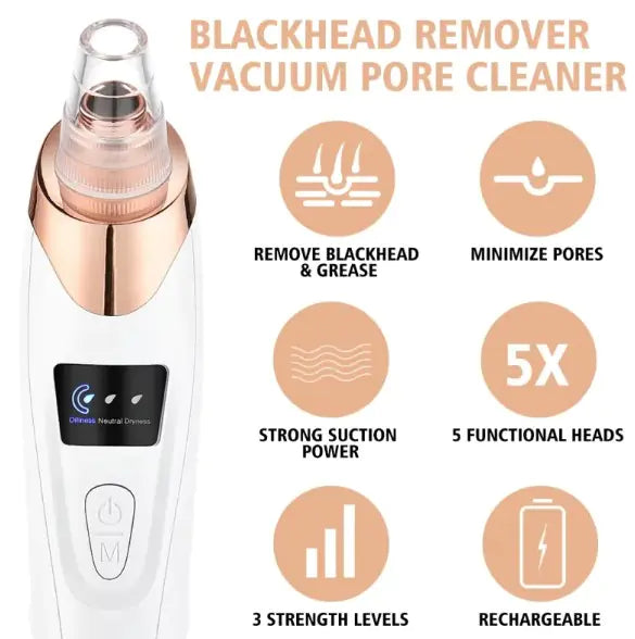 Pore Perfect Pro Blackhead Vacuum Remover – Electric Pore Cleanser BeautyBond