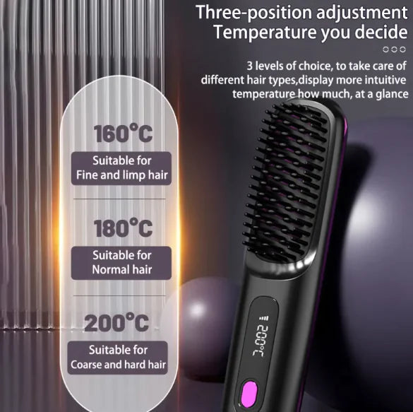 Wireless Hair Straightener Curler – 2-in-1 Portable Styling Tool BeautyBond