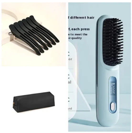 Wireless Hair Straightener Curler – 2-in-1 Portable Styling Tool BeautyBond